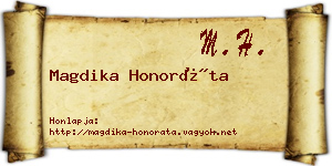 Magdika Honoráta névjegykártya